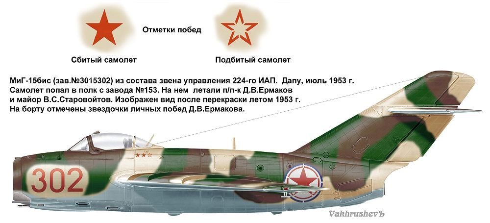 МиГ-15бис из состава 224-го ИАП, 1953 г.