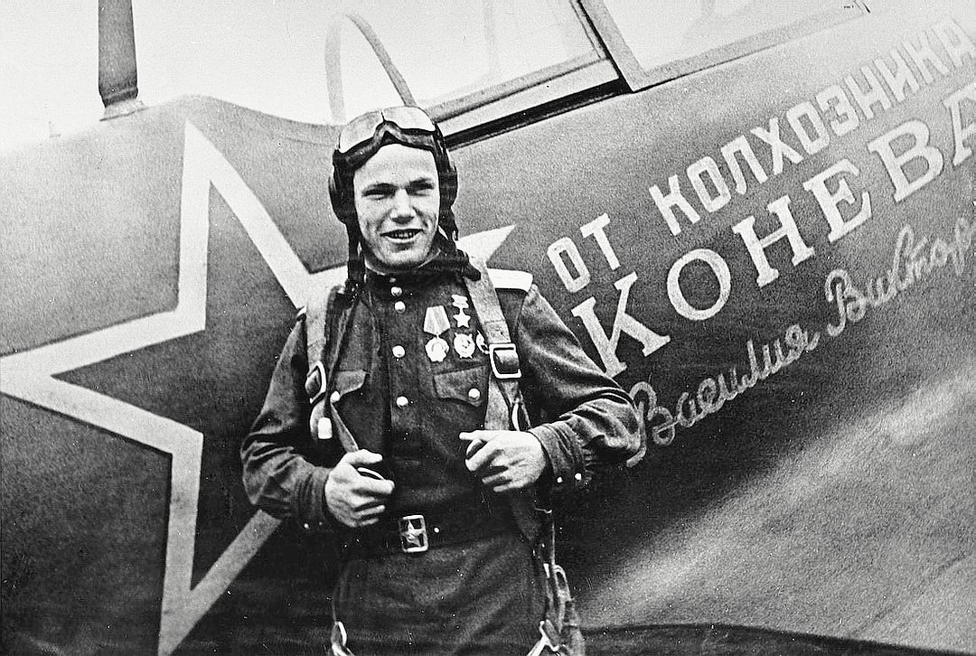 И. Н. Кожедуб у своего Ла-5Ф, 1944 г.
