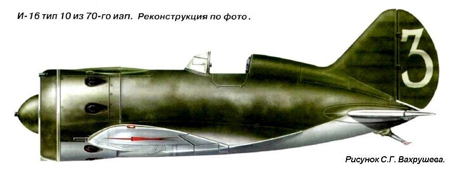И-16 тип 10 из состава 70-го ИАП в Монголии, лето 1939 г.