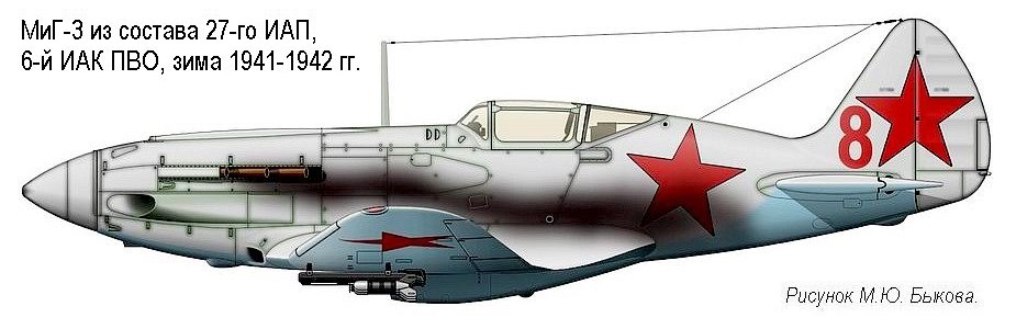 МиГ-3 из состава 27-го ИАП, 1941-1942 гг.