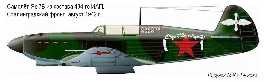 Як-7 из состава 434-го ИАП, осень 1942 г.