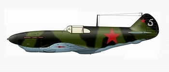 ЛаГГ-3 ст. лейтенанта С. Е. Беседина, 1943 гг.